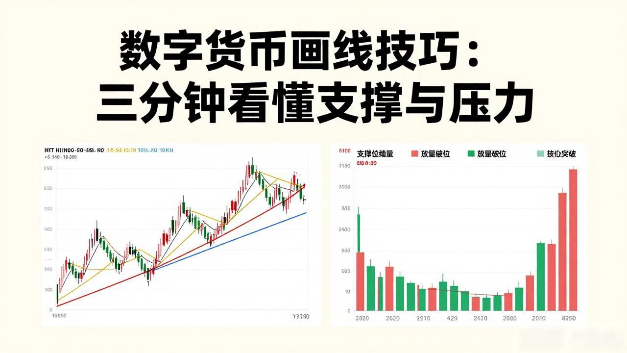 数字货币画线技巧：三分钟看懂支撑与压力