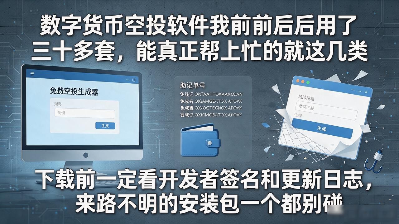 数字货币空投软件我前前后后用了三十多套，能真正帮上忙的就这几类