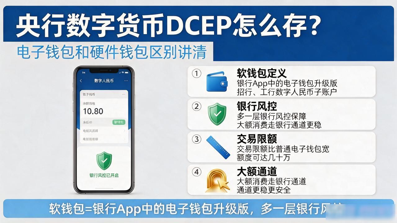 央行数字货币DCEP怎么存？电子钱包和硬件钱包区别讲清