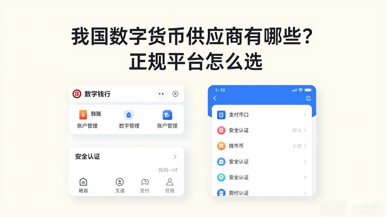 我国数字货币供应商有哪些？正规平台怎么选
