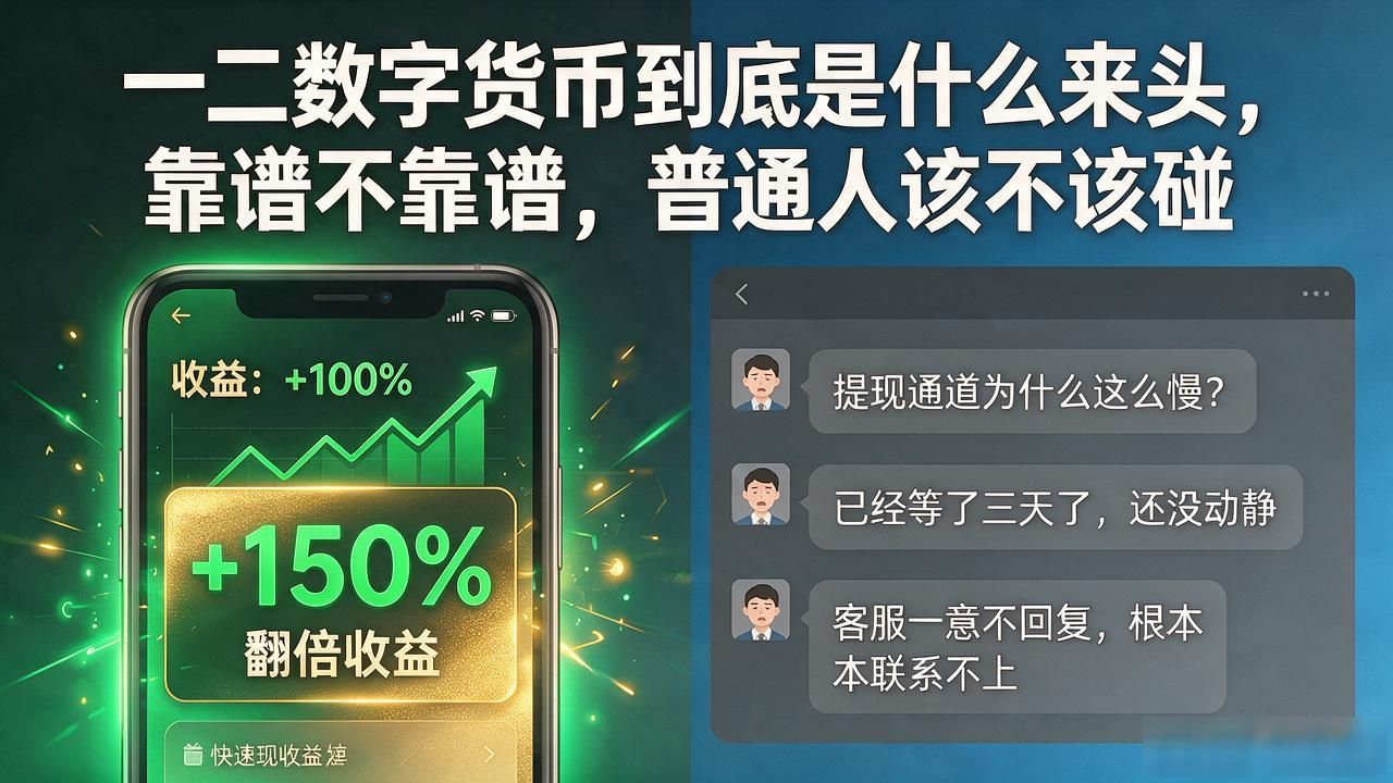 一二数字货币到底是什么来头，靠谱不靠谱，普通人该不该碰