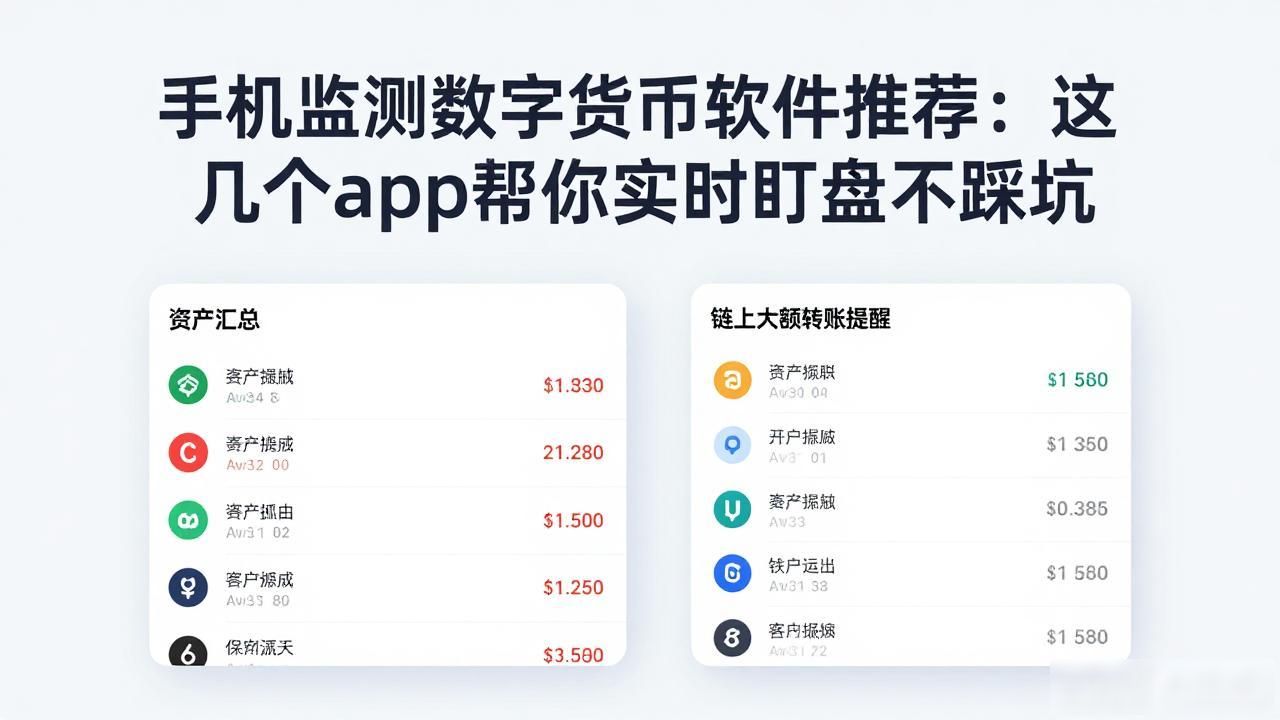 手机监测数字货币软件推荐:这几个app帮你实时盯盘不踩坑