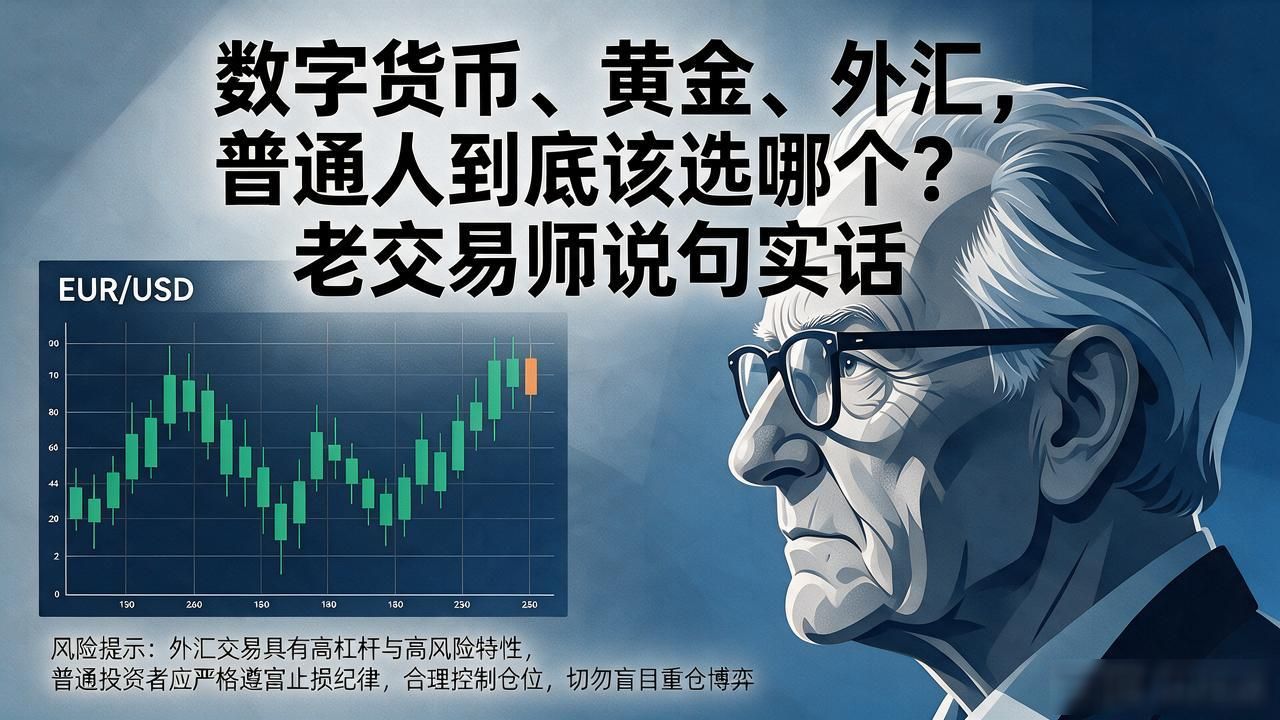 数字货币、黄金、外汇，普通人到底该选哪个？老交易员说句实话