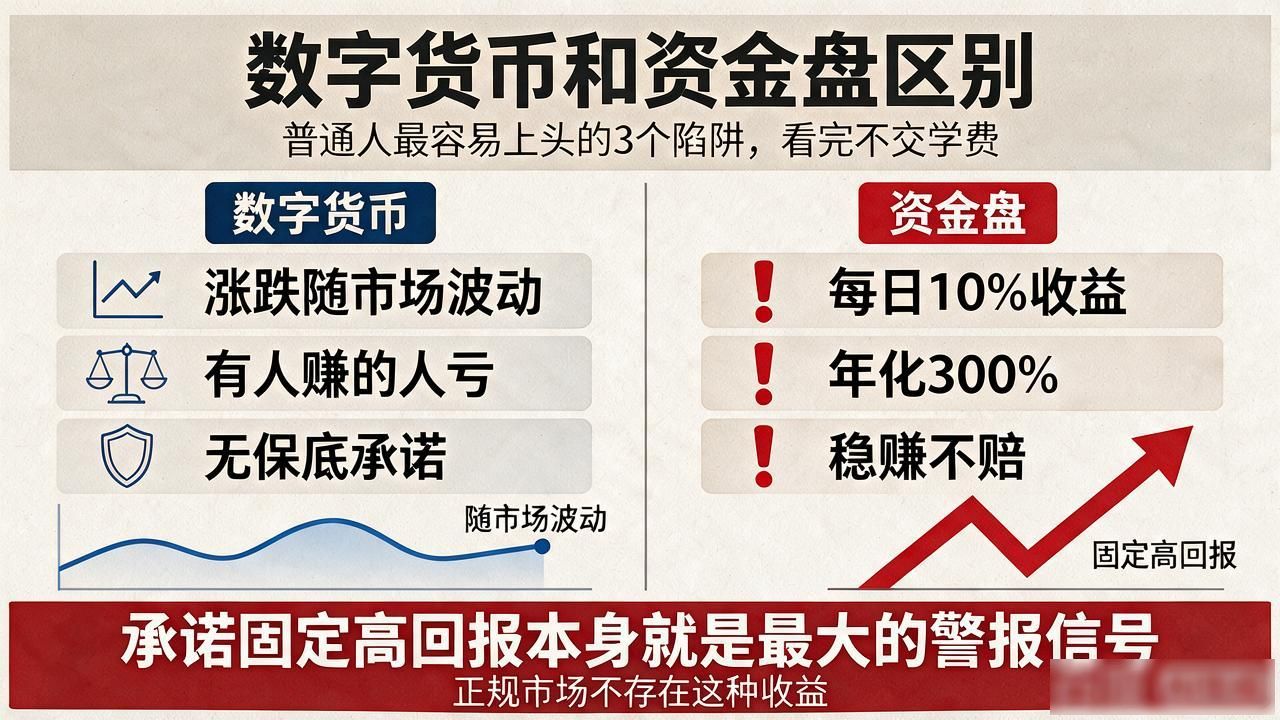 数字货币和资金盘区别：普通人最容易上头的3个陷阱，看完不交学费