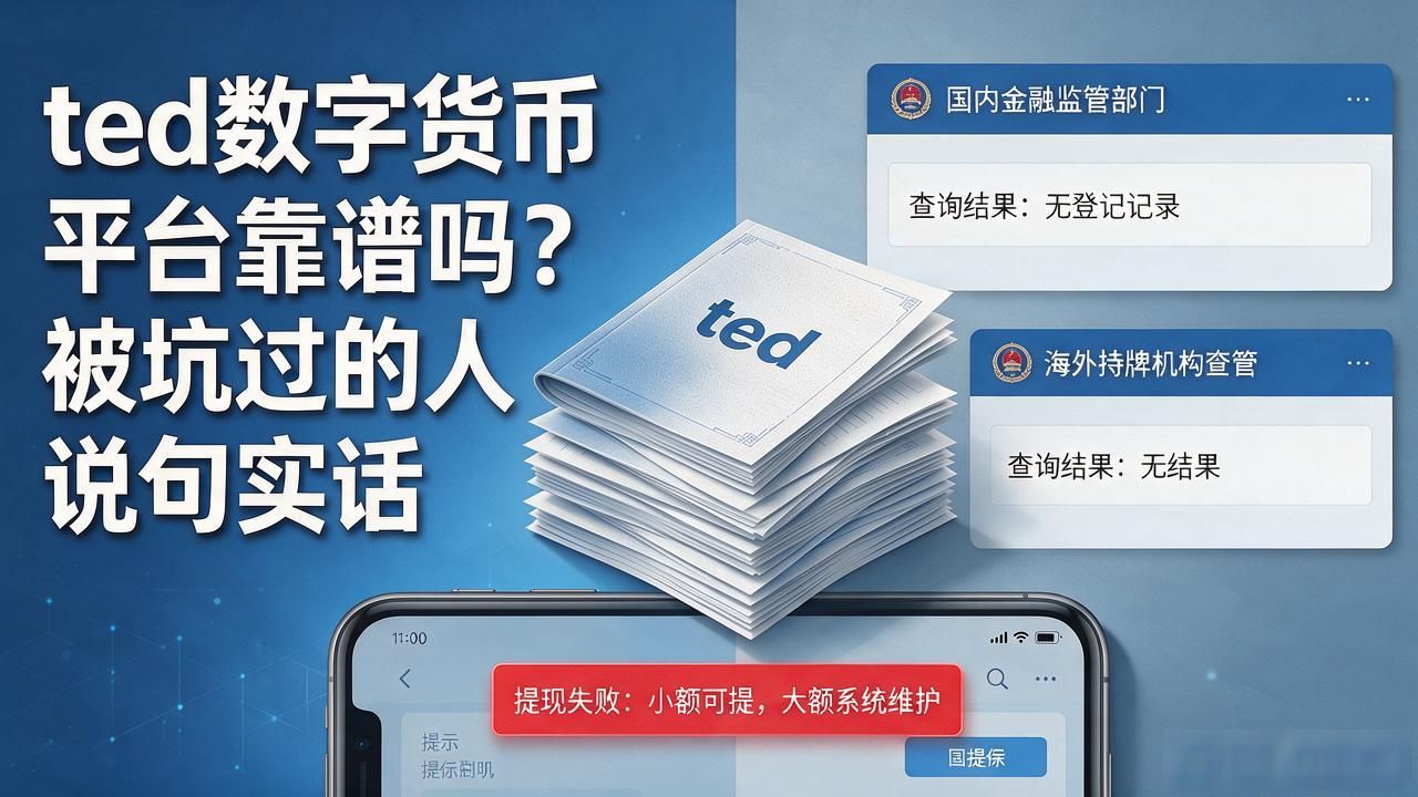 ted数字货币平台靠谱吗？被坑过的人说句实话