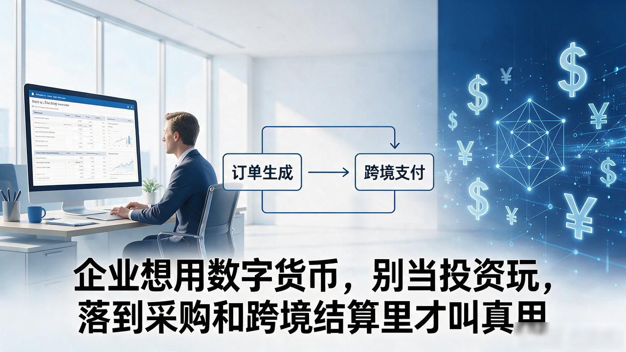 企业想用数字货币，别当投资玩，落到采购和跨境结算里才叫真用