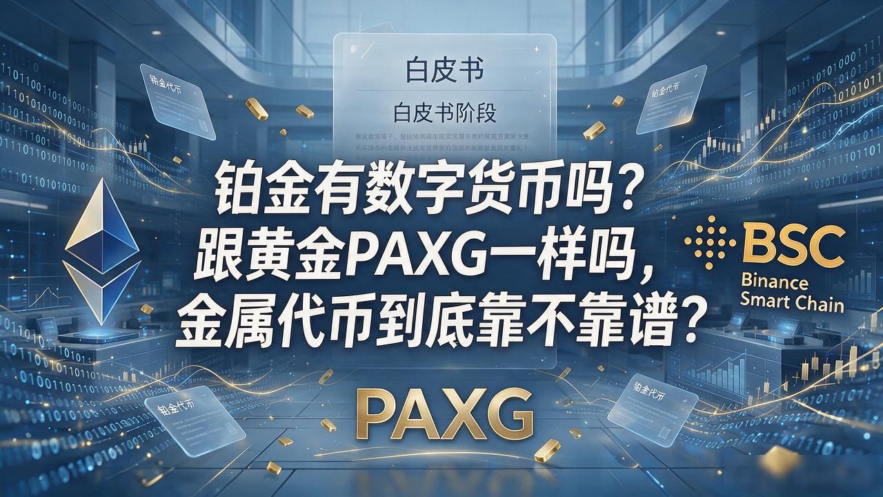 铂金有数字货币吗？跟黄金PAXG一样吗，金属代币到底靠不靠谱