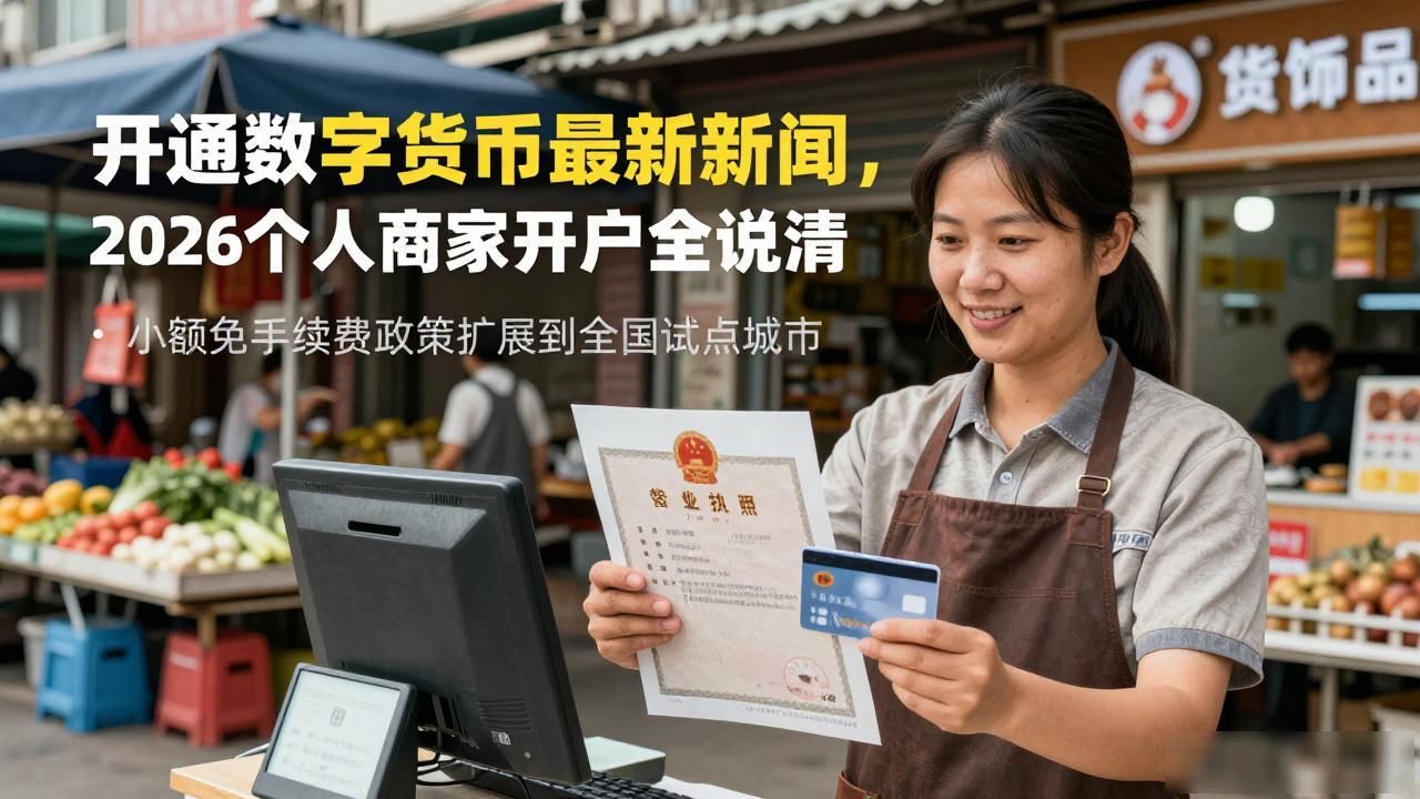 开通数字货币最新新闻，2026个人商家开户条件全说清