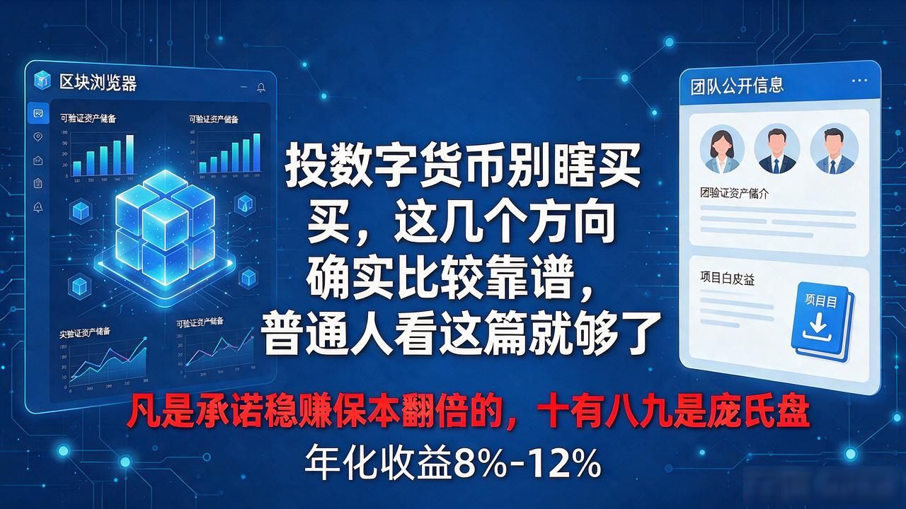 投数字货币别瞎买，这几个方向确实比较靠谱，普通人看这篇就够了