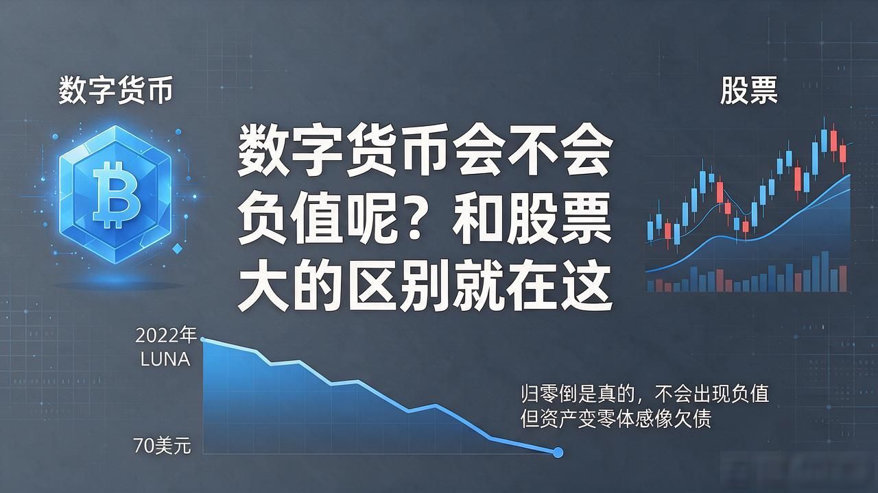 数字货币会不会负值呢？和股票最大的区别就在这