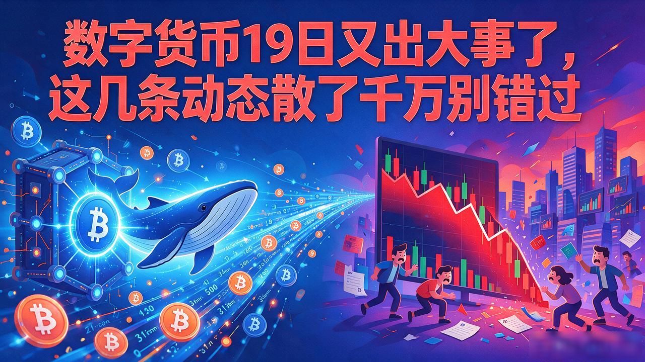 数字货币19日又出大事了，这几条动态散户千万别错过