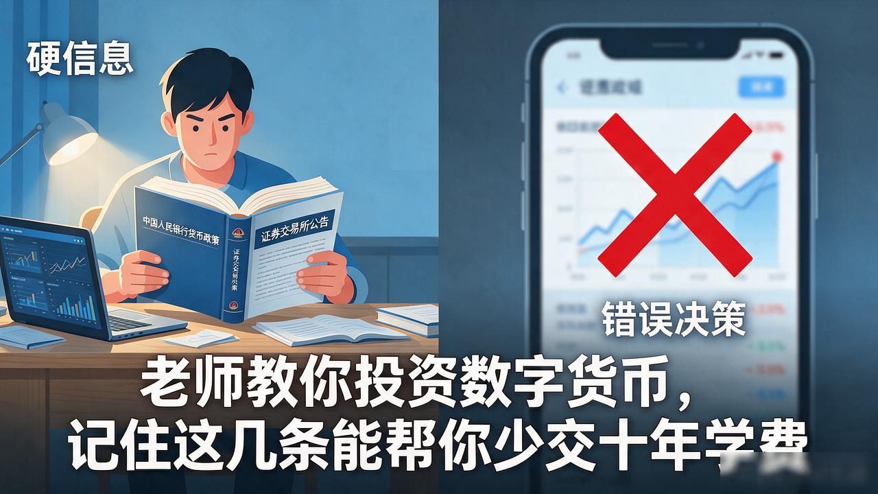 老师教你投资数字货币，记住这几条能帮你少交十年学费