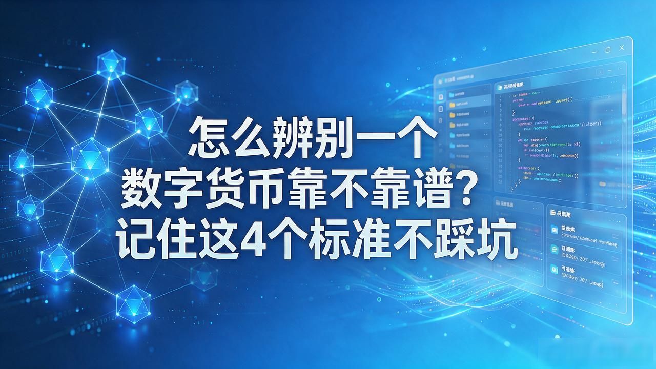 怎么辨别一个数字货币靠不靠谱？记住这4个标准不踩坑