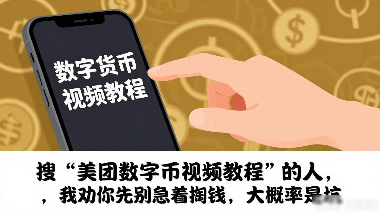 搜美团数字货币视频教程的人，我劝你先别急着掏钱，大概率是坑