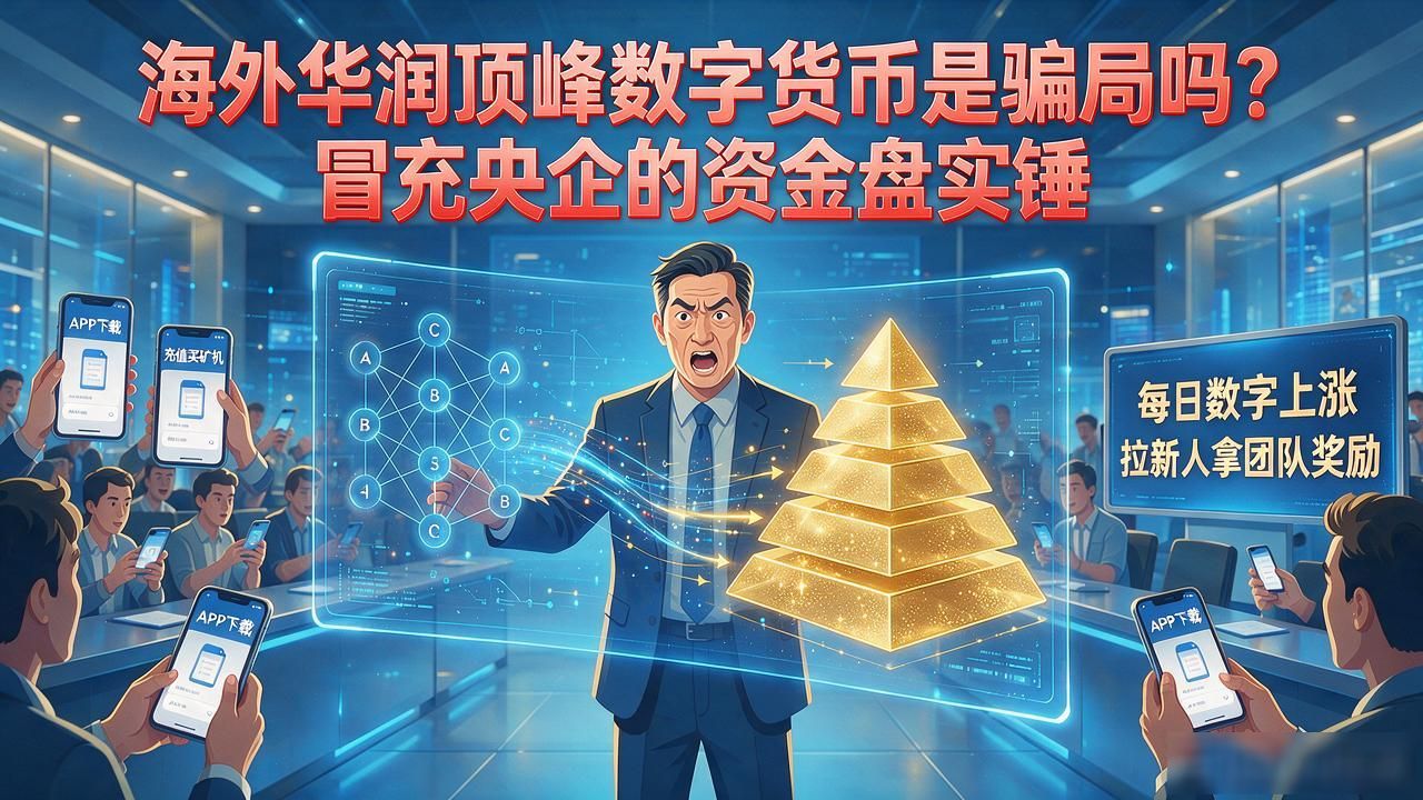 海外华润顶峰数字货币是骗局吗？冒充央企的资金盘实锤