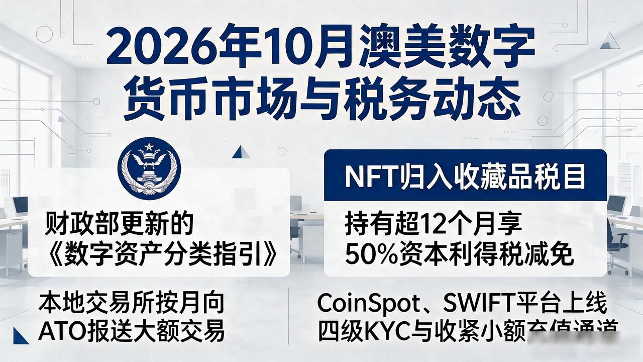 澳美数字货币最新消息，2026年10月两国市场和税务动态全说清