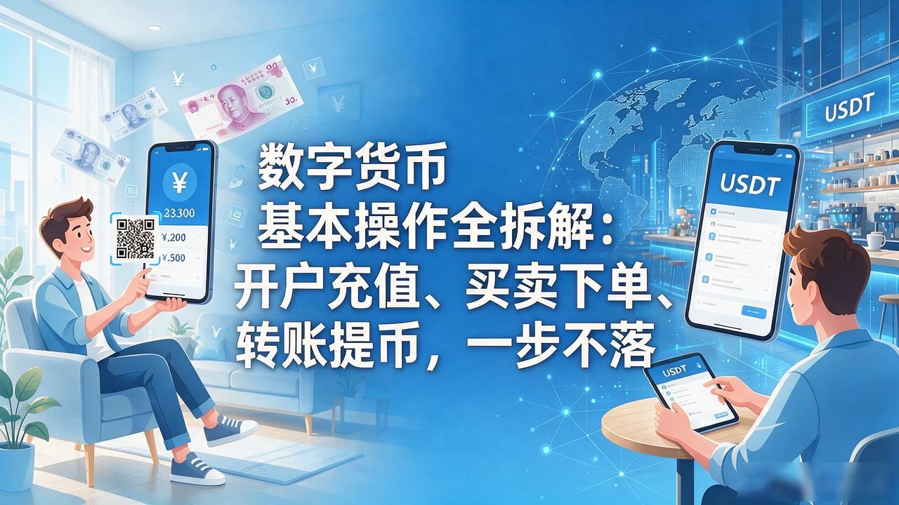 数字货币基本操作全拆解：开户充值、买卖下单、转账提币，一步不落