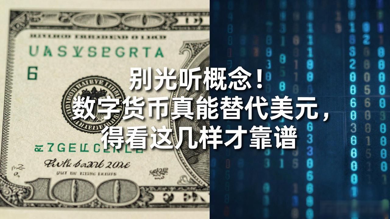 别光听概念！数字货币真能替代美元，得看这几样才靠谱