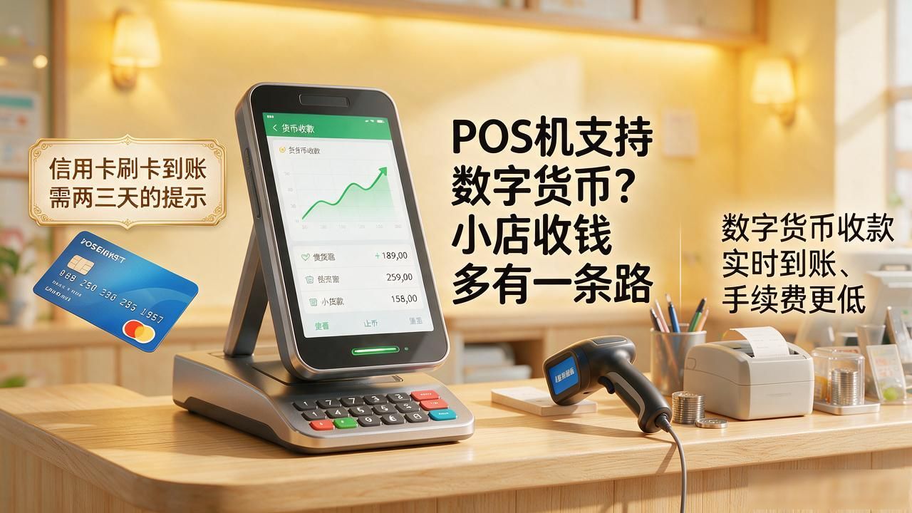 POS机支持数字货币?小店收钱多了一条路