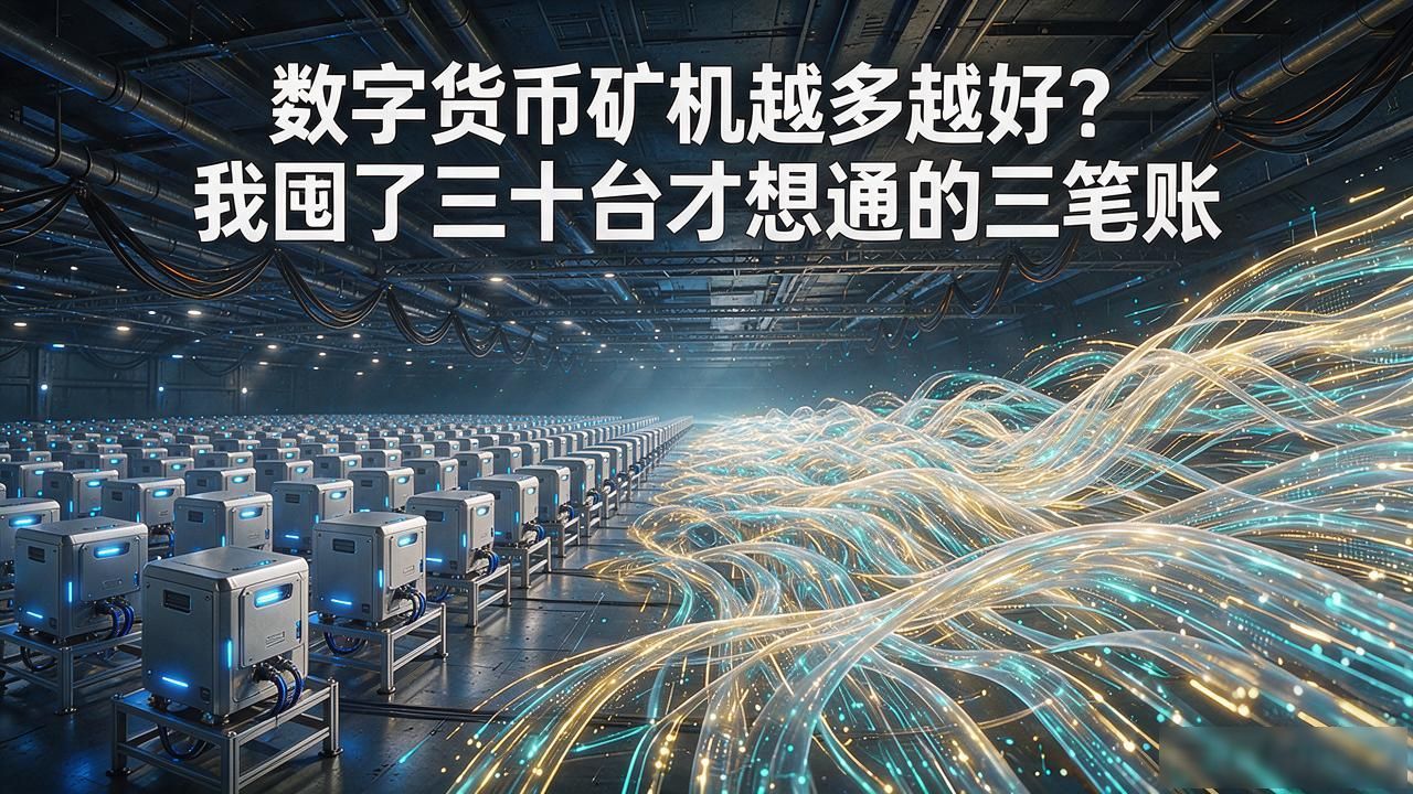 数字货币矿机越多越好?我囤了三十台才想通的三笔账