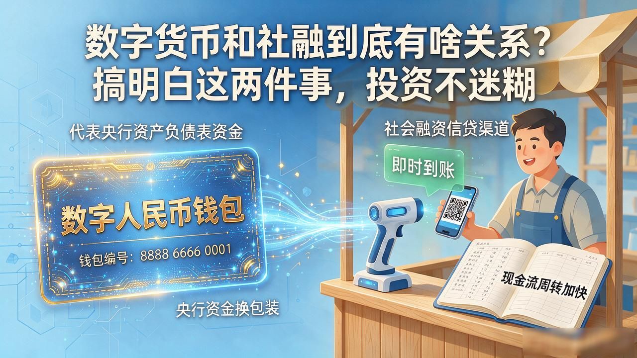 数字货币和社融到底有啥关系？搞明白这两件事，投资不迷糊