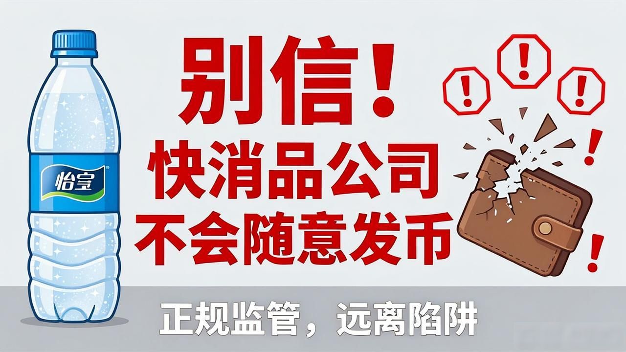 怡宝发数字货币？别信谣言，小心钱包被掏空