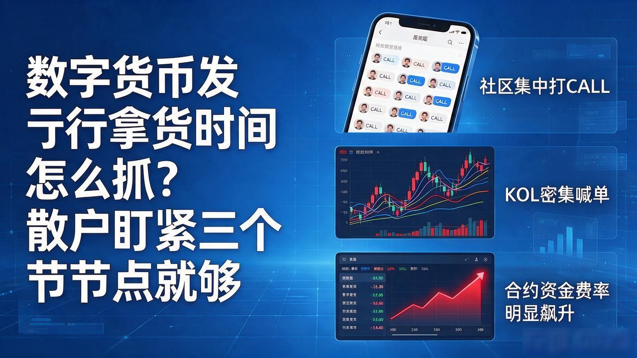 数字货币发行拿货时间怎么抓？散户盯紧三个节点就够