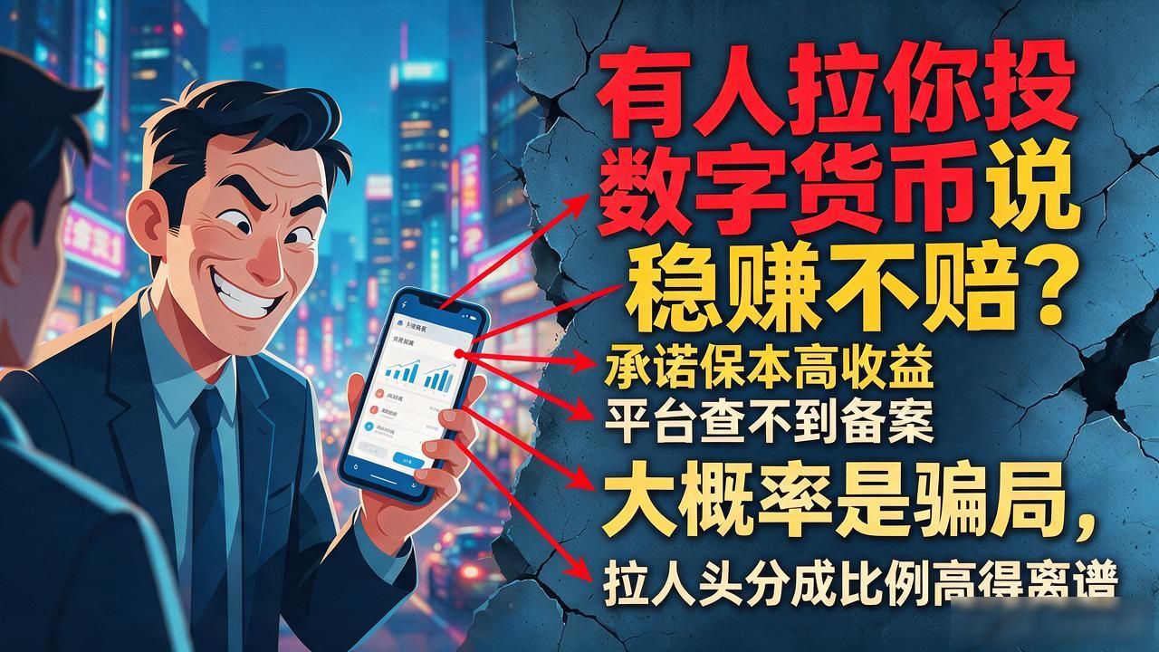 有人拉你投数字货币说稳赚不赔？大概率是骗局，别信了