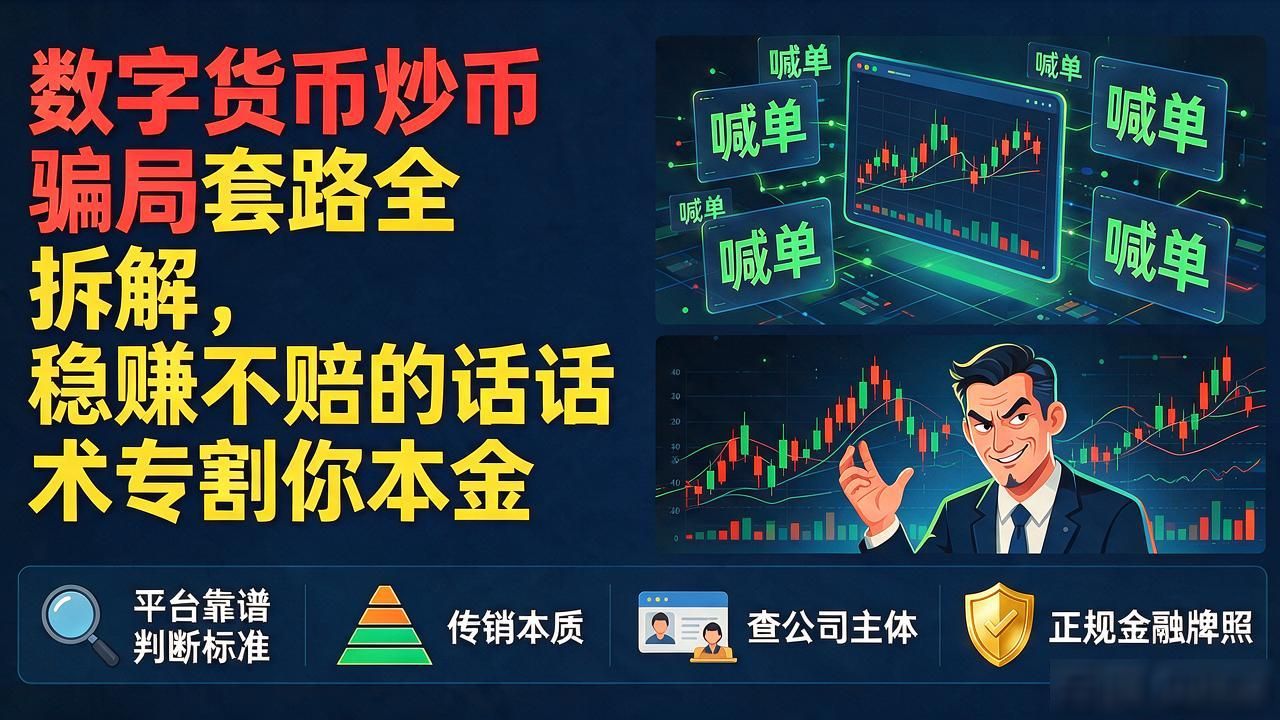 数字货币炒币骗局套路全拆解，"稳赚不赔"的话术专割你本金