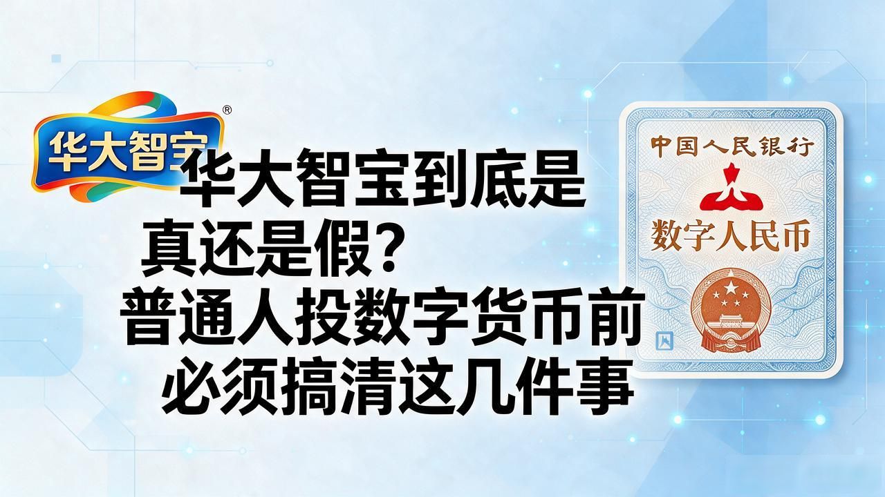 华大智宝到底是真还是假?普通人投数字货币前必须搞清这几件事