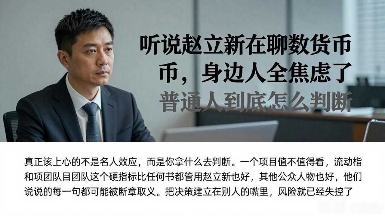 听说赵立新在聊数字货币，身边人全焦虑了，普通人到底怎么判断