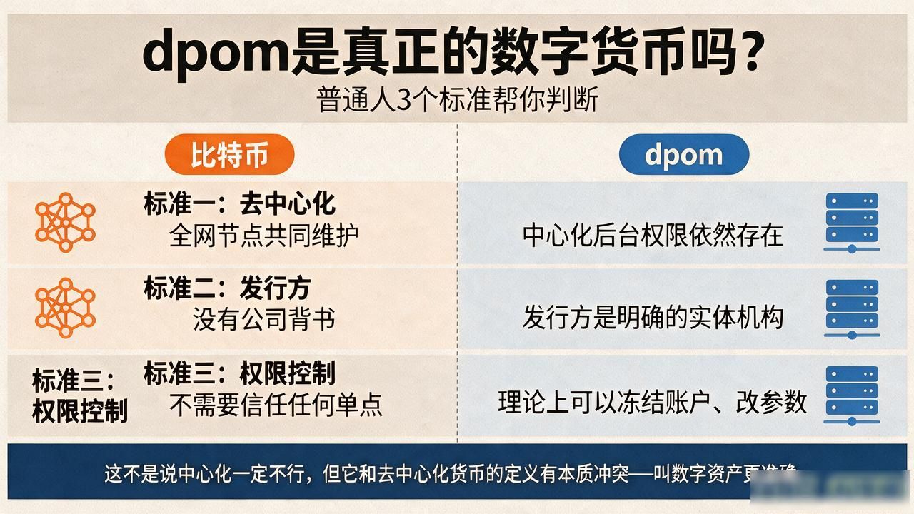 dpom是真正的数字货币吗？普通人3个标准帮你判断