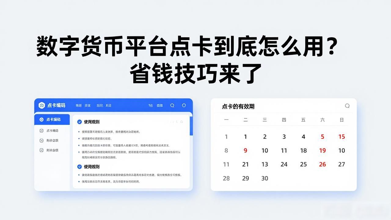 数字货币平台点卡到底怎么用？省钱技巧来了