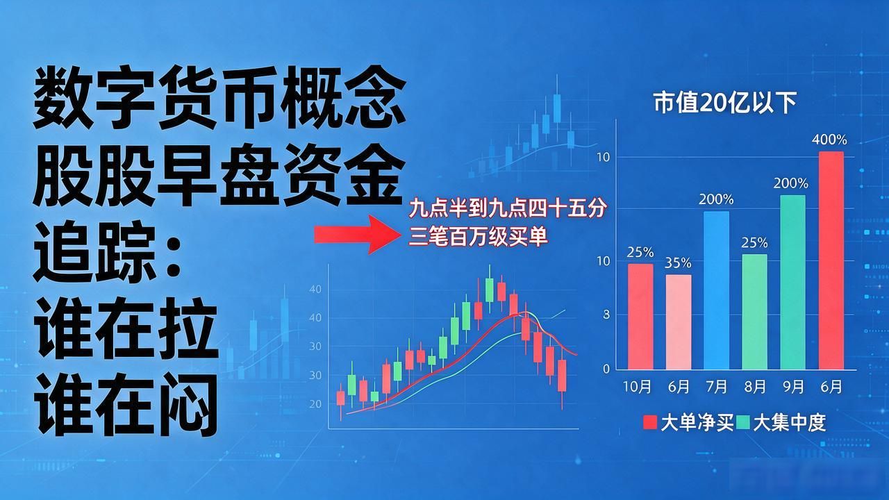 数字货币概念股早盘资金追踪：谁在拉谁在闷