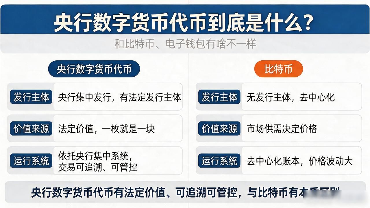 央行数字货币代币到底是什么？和比特币、电子钱包有啥不一样